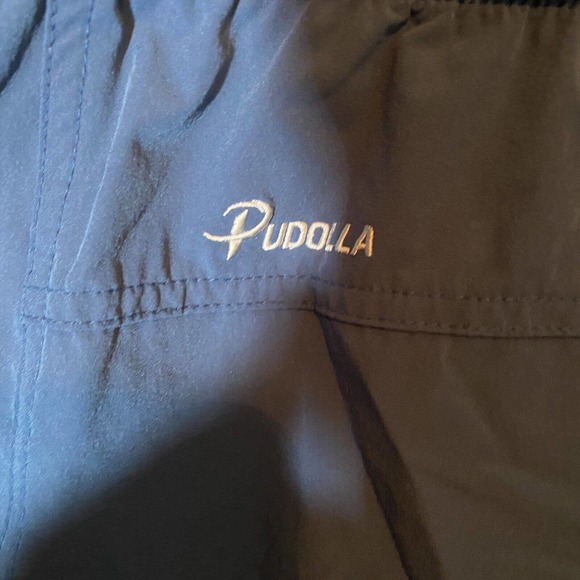 Pudolla Mens Size XXL Blue Athletic Shorts with Zip Pockets Polyester/Spandex - Picture 3 of 4